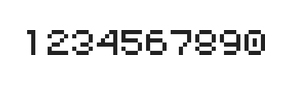 5×6数字点阵字体 ddN56AB1908
