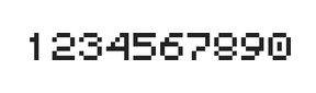 5×6数字点阵字体 ddN56AB1909