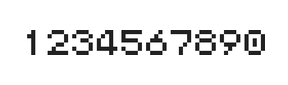 5×6数字点阵字体 ddN56AB1910