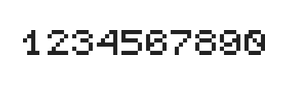 5×6数字点阵字体 ddN56AB1911