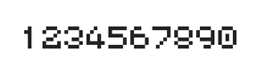 5×6数字点阵字体 ddN56AB1915
