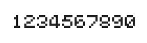 5×6数字点阵字体 ddN56AB1916