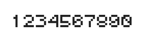 5×6数字点阵字体 ddN56AB1926