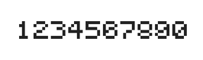 5×6数字点阵字体 ddN56AB1929