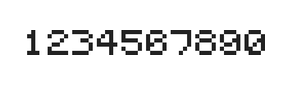5×6数字点阵字体 ddN56AB1932