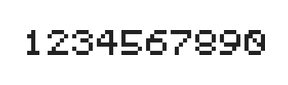 5×6数字点阵字体 ddN56AB1938