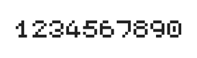 5×6数字点阵字体 ddN56AB1939