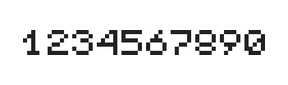 5×6数字点阵字体 ddN56AB1940