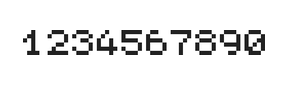 5×6数字点阵字体 ddN56AB1943