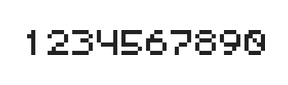 5×6数字点阵字体 ddN56AB1947