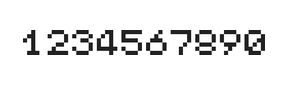 5×6数字点阵字体 ddN56AB1949
