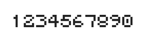 5×6数字点阵字体 ddN56AB1951