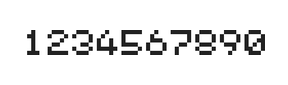 5×6数字点阵字体 ddN56AB1953