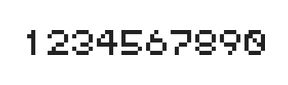 5×6数字点阵字体 ddN56AB1954