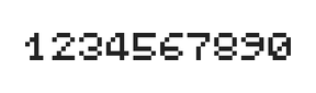 5×6数字点阵字体 ddN56AB1958