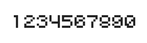 5×6数字点阵字体 ddN56AB1959