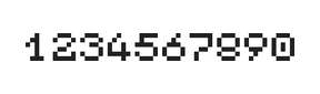 5×6数字点阵字体 ddN56AB1965