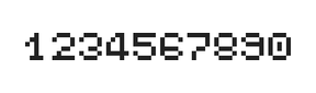 5×6数字点阵字体 ddN56AB1966
