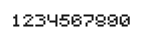 5×6数字点阵字体 ddN56AB1974