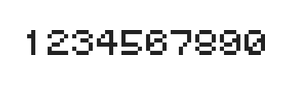 5×6数字点阵字体 ddN56AB1976