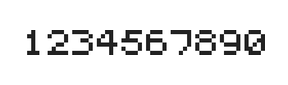 5×6数字点阵字体 ddN56AB1978