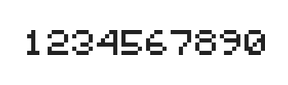 5×6数字点阵字体 ddN56AB1981