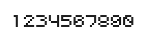 5×6数字点阵字体 ddN56AB1984