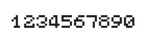 5×6数字点阵字体 ddN56AB1992