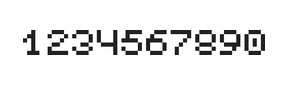 5×6数字点阵字体 ddN56AB1993