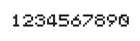 5×6数字点阵字体 ddN56AB1996