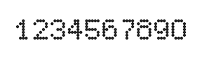 5×7数字点阵字体 ddN57AA0001