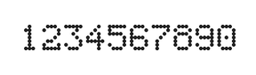 5×7数字点阵字体 ddN57AA0004