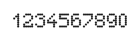 5×7数字点阵字体 ddN57AA0006