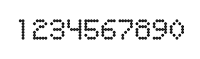 5×7数字点阵字体 ddN57AA0008