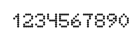 5×7数字点阵字体 ddN57AA0009