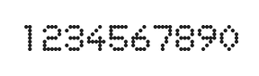 5×7数字点阵字体 ddN57AA0011