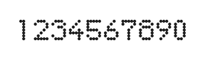 5×7数字点阵字体 ddN57AA0013