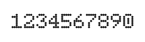 5×7数字点阵字体 ddN57AA0014