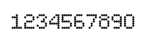 5×7数字点阵字体 ddN57AA0015