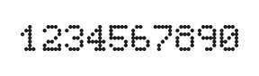 5×7数字点阵字体 ddN57AA0016