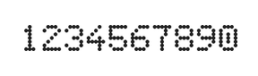 5×7数字点阵字体 ddN57AA0017