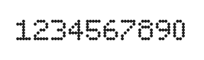 5×7数字点阵字体 ddN57AA0021