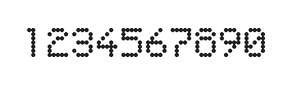 5×7数字点阵字体 ddN57AA0023