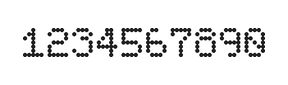5×7数字点阵字体 ddN57AA0031