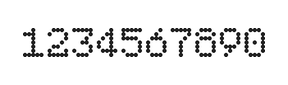 5×7数字点阵字体 ddN57AA0032