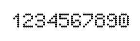 5×7数字点阵字体 ddN57AA0038