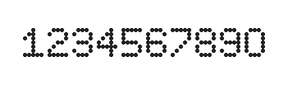 5×7数字点阵字体 ddN57AA0039