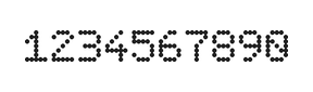 5×7数字点阵字体 ddN57AA0046