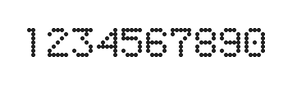 5×7数字点阵字体 ddN57AA0051
