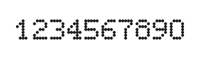5×7数字点阵字体 ddN57AA0053